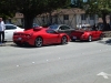 Red Ferrari and red Porsche