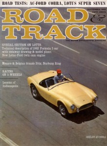 Shelby Cobra on the cover of Road & Track