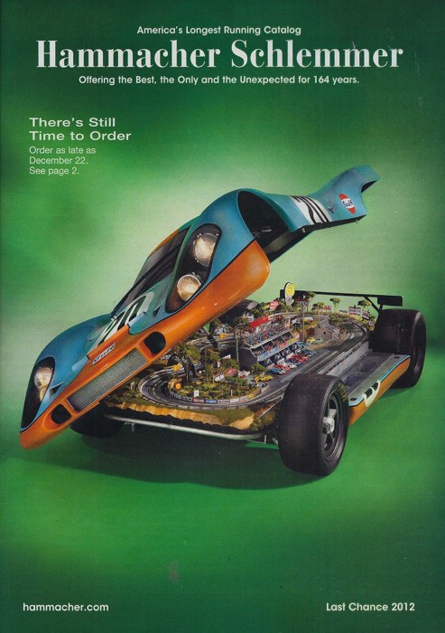 Slot car track from Hammacher Schlemmer catalog