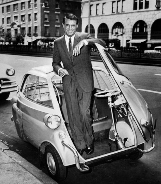 BMW Isetta and Cary Grant