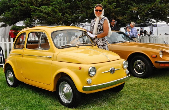 Annetta Calisi with her Fiat 500