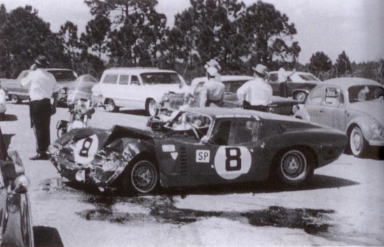 An Iso/Bizzarrini Race Car Crash