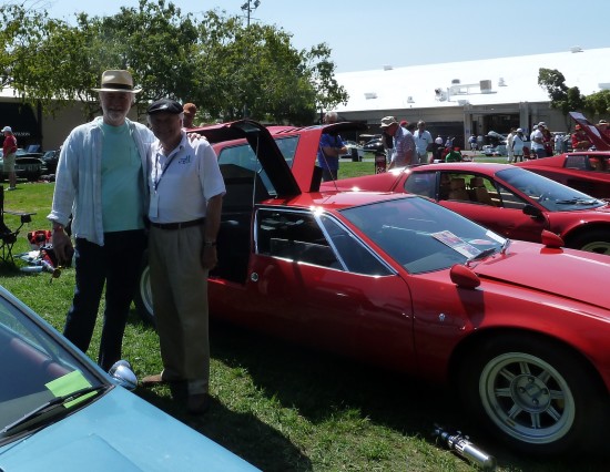 Mike Gulett, Bud Millard and Bud's Red De Tomaso Mangusta