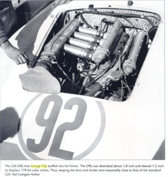 Offenhauser Engine In A Ferrari Mondial