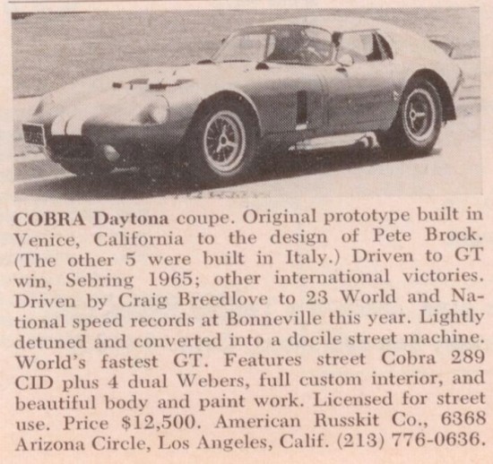 Shelby Cobra Daytona CSX2287