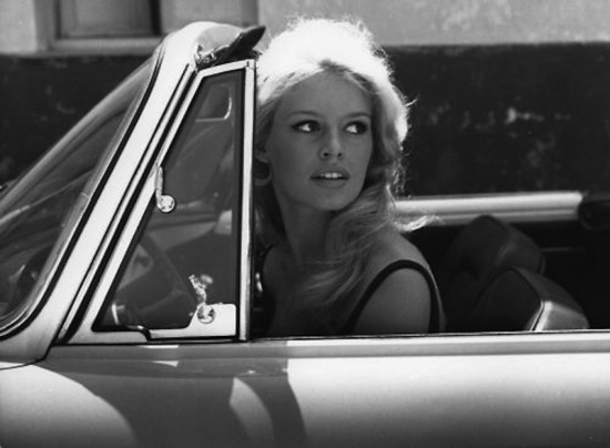 Bridgette Bardot in car
