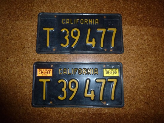 Black California License Plates