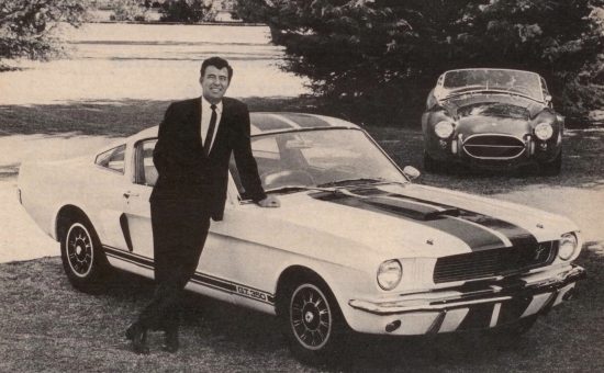 Carroll Shelby and a 1966 Shelby GT350