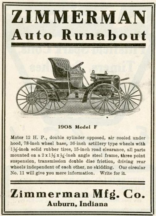 Zimmerman Auto Runabout advertisement - Luddite