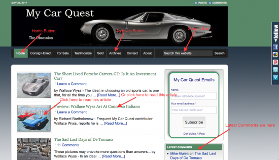 My Car Quest Home Page