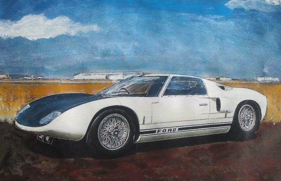 1964 Ford GT40 painting by Wallace Wyss