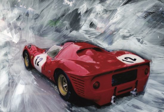 Ferrari endurance racer -  painting by Wallace Wyss