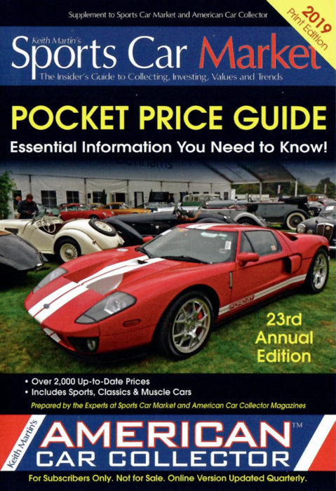 Sports Car Market Price Guide 2019
