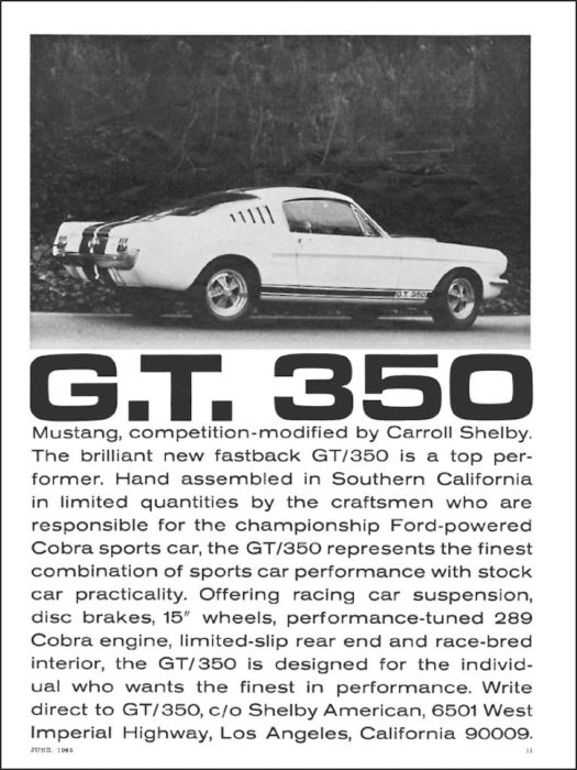 Shelby GT 350 Advertisement