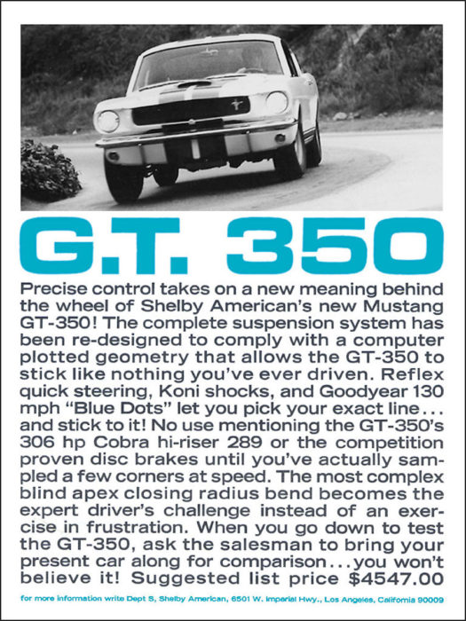 Shelby GT 350 Advertisement