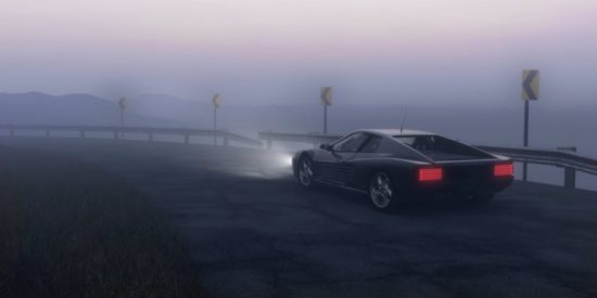 Ferrari at night