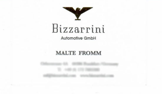 Bizzarrini Business Card