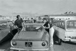 Roger Vadim and Jane Fonda pictured with their Ferrari 275 GTB
