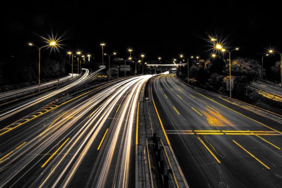 Car Lights on freeway