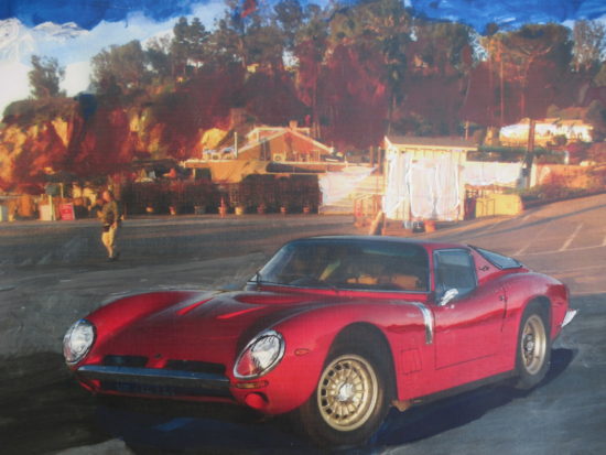 Bizzarrini GT 5300 art by Wallace Wyss