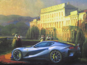 Ferrari at Villa d'Este art by Wyss