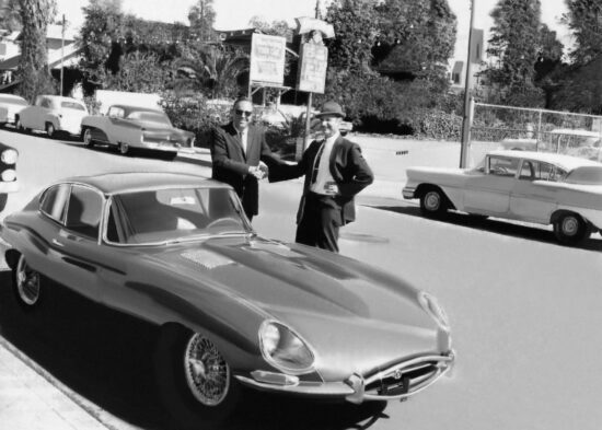 Stanly Lynn taking possession of his new 1963 Jaguar XKE