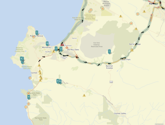 Monterey Car Week Map