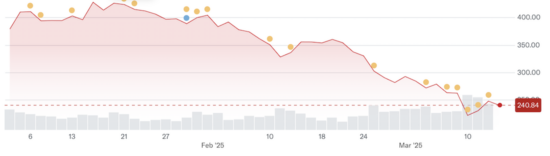 Tesla Share Price