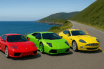 Ferrari 360 Modena, Lamborghini Murciélago and Aston Martin Vanquish