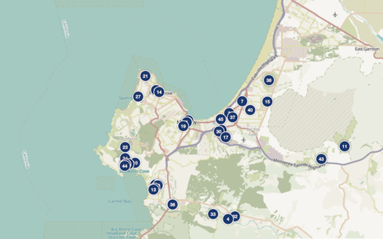 Monterey Car Week Map - 2025