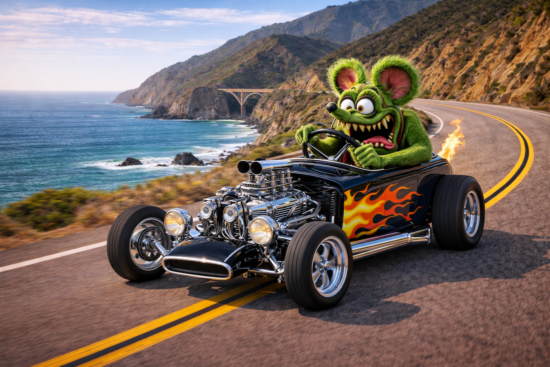Rat Fink and Hot Rod