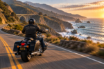 Motorcycle on the Big Sur Coast